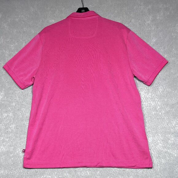 Tommy Bahama Polo Shirt Islandzone Supima Men Size Large L Pink Short Sleeve - Picture 7 of 12